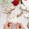 Gorgecraft 2 Sets 2 Style Autumn Theme Maple Leaf Unfinished Cutouts Wooden Decoration WOCR-GF0001-01-3