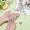 2Pcs Brass Rhinestone Chain Finger Rings Bracelet BJEW-ME0001-01S-3