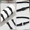 BENECREAT 16Pcs Adjustable Polyester Elastic Bow Tie Extender Bands FIND-BC0005-75A-02-4