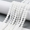 Opaque Solid Color Imitation Jade Glass Beads Strands GLAA-F029-P4mm-15-4