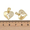 Brass Micro Pave Cubic Zirconia Pendants ZIRC-I367-12G-13-3
