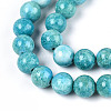 Dyed Synthetic Fossil Beads Strands G-T139-8mm-66F-4