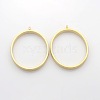 Matte Alloy Oval Pendants PALLOY-J413-11MG-1