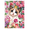 Lovely Cat Flower 5D Diamond Painting Kits for Adults Kids PW-WG60155-07-1