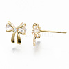 Brass Stud Earrings KK-T062-44G-NF-3