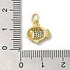 Rack Plating Brass Micro Pave Cubic Zirconia Pendants KK-K377-89G-3