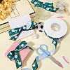 25 Yards Sport Ball Theme Printed Polyester Grosgrain Ribbon OCOR-WH20002-03A-05-4