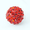 Polymer Clay Rhinestone Beads X-RB-H258-HD8mm-227-1