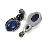 Dyed Natural Lapis Lazuli & Obsidian Pendants G-I370-08AS-07-2