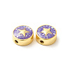 Rack Plating Brass Enamel Beads ENAM-D044-03G-3