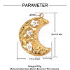 304 Stainless Steel with White Enamel Pendants SA-OY001-38G-2