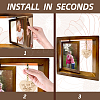 Double Sided Wooden Rotating Photo Frames with DIY Word Mom Heart DJEW-WH0056-004-4