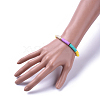 Handmade Polymer Clay Heishi Beads Stretch Bracelets BJEW-JB04487-M-4