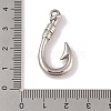 Non-Tarnish 304 Stainless Steel Hook Clasps STAS-C109-04P-3