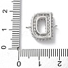 Brass Micro Pave Cubic Zirconia Letter Links KK-I717-04D-P-3