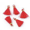 Polycotton(Polyester Cotton) Tassel Pendant Decorations X-FIND-S281-17-1