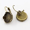 Brass Leverback Earring Findings X-KK-E019-AB-NF-2