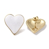 Heart 304 Stainless Steel Enamel Stud Earrings for Women EJEW-I303-21G-01-1