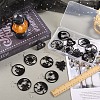 SUNNYCLUE 8 Pairs 8 Styles Halloween Spider Web & Witch & Cat & Skull Acrylic Dangle Earrings for Women EJEW-SC0001-36-3