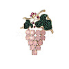 Summer Fashion Alloy Rhinestone Grape Brooch PW-WGA3CE4-04-1