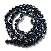 Opaque Solid Color Electroplate Glass Beads Strands EGLA-A039-P3mm-A17-2