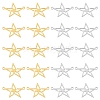20pcs 2 Colors 201 Stainless Steel Connector Charms STAS-DC0009-25-1