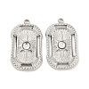 304 Stainless Steel Rhinestone Pendants STAS-P356-40P-1