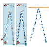 ABS Plastic Imitation Pearl & Acrylic & Glass Beaded Knitting Row Counter Chains HJEW-AB00548-1