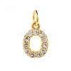 Brass Cubic Zirconia Pendants with Jump Rings FIND-PW0024-09O-1
