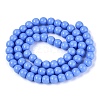 Opaque Solid Color Glass Beads Strands GLAA-T032-P6mm-23-3