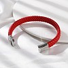 Braided Microfiber Leather Cord Bracelets for Men BJEW-Z081-08P-3