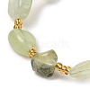 Natural Prehnite Chip Beads Bracelets & Necklaces Sets SJEW-P004-01P-03-2