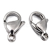 Polished 316 Surgical Stainless Steel Lobster Claw Clasps STAS-R072-12A-2