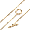 304 Stainless Steel Snake Chain Necklaces for Women NJEW-L180-02G-2