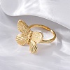 Brass Open Cuff Rings for Women RJEW-G341-04G-02-1