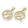 Brass Micro Pave Cubic Zirconia Pendants ZIRC-S061-199C-G-NF-2