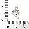 925 Sterling Silver Micro Pave Clear Cubic Zirconia Fold Over Clasps STER-U001-08P-3