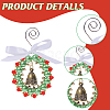 Christmas Wreath Acrlic & Glass Pendant Decorations PALLOY-GO00036-4