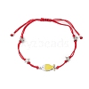 Nylon Braided Bead Bracelets for Women Men BJEW-JB11312-02-1