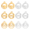 Unicraftale 12Pcs 6 Style 304 Stainless Steel Charms STAS-UN0034-51-1