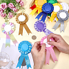 12Pcs 12 Colors Award Ribbon Shape Iron Badge Pins JEWB-CP0001-54-3