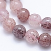 Natural Strawberry Quartz Beads Strands G-J373-16-8mm-3