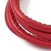Microfiber Leather Multi-strand Cord Bracelets Makings FB-CBA983F-01G-11-2