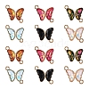 24Pcs 6 Colors Alloy Glass Connector Charms FIND-FS0003-51-1