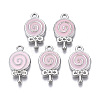 Rack Plating Alloy Enamel Pendant Rhinestone Settings PALLOY-N172-039-04P-1