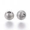 Tarnish Resistant 304 Stainless Steel Textured Beads STAS-P108-06P-2