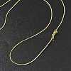 1mm Rack Plating Brass Square Snake Chain Necklaces for Women Men MAK-L044-18G-3