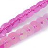 Plastic Paillette/Sequins Chain Rolls PVC-WH0005-01F-1