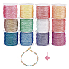   12 Rolls 12 Colors Polyester Braided Thread OCOR-PH0002-57-1