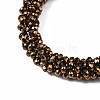 Bling Cutted Glass Bead Braided Stretch Bracelet BJEW-S144-003D-15-3